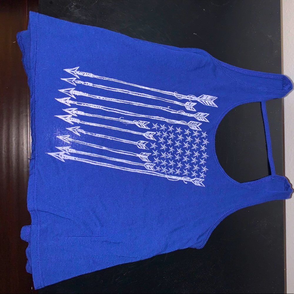 kohl’s blue american flag tank top